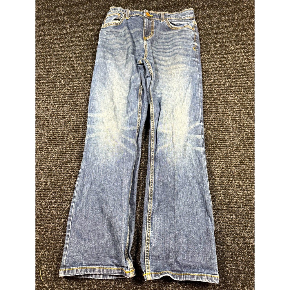 Cat & Jack Girls Size 16 Bootcut Jeans Stretch Medium Wash Blue Denim